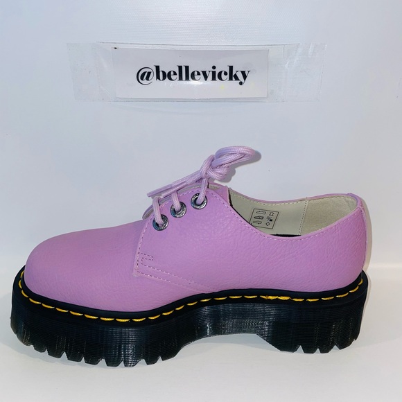 🆕Dr Martens unisex adult 1461 Quad Ii Platform Leather Light Lilac Size 7/8 - Picture 11 of 13